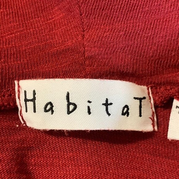 Habitat Women's Asymmetrical Button Cowl Neck Cotton‎ Long Sleeve Tunic Size M - Picture 7 of 12